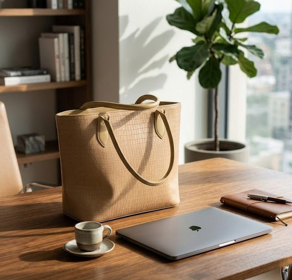 Croc Texture PU Leather Tote Handbag for Women