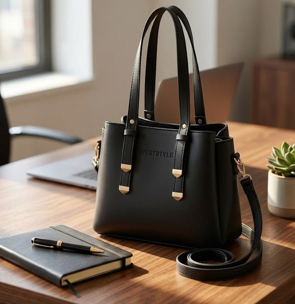 Structured Handbag with Detachable Shoulder Strap