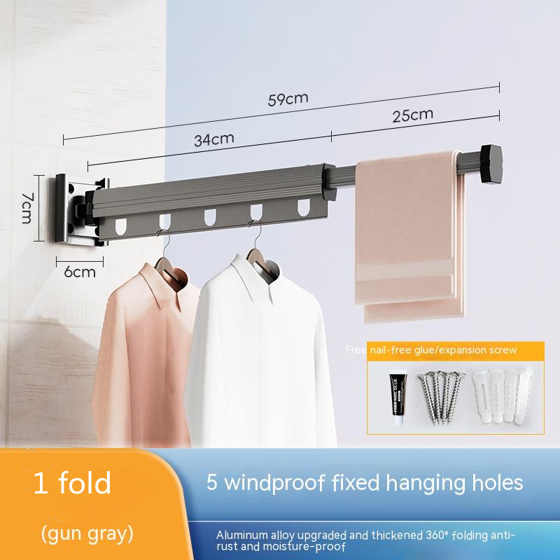 Folding Suction-Cup Clothes Drying Rack — product view 2