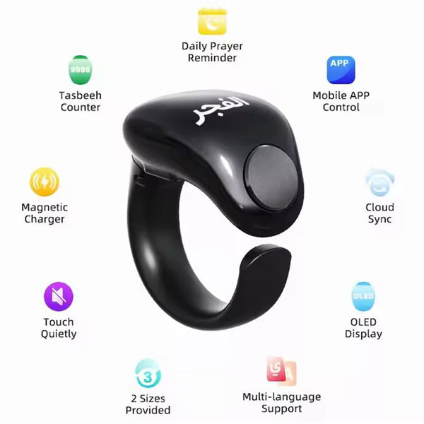 iTasbih Salam Digital Tasbeeh Ring with Charger – product view 1