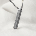 Ayat ul Kursi Bar Pendant Necklace – Silver Tone — product view