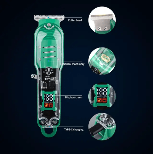 LT-808 Rechargeable Hair & Beard Trimmer Kit – Green — detail view 2