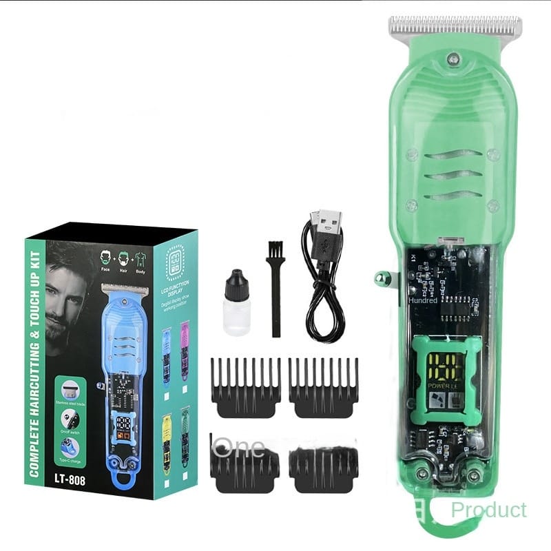 LT-808 Rechargeable Hair & Beard Trimmer Kit – Green — detail view 7