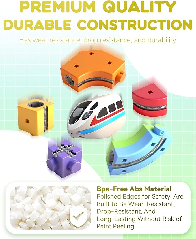 Magnetic Railcar Track Building Set – 86 Pieces — detail view 2
