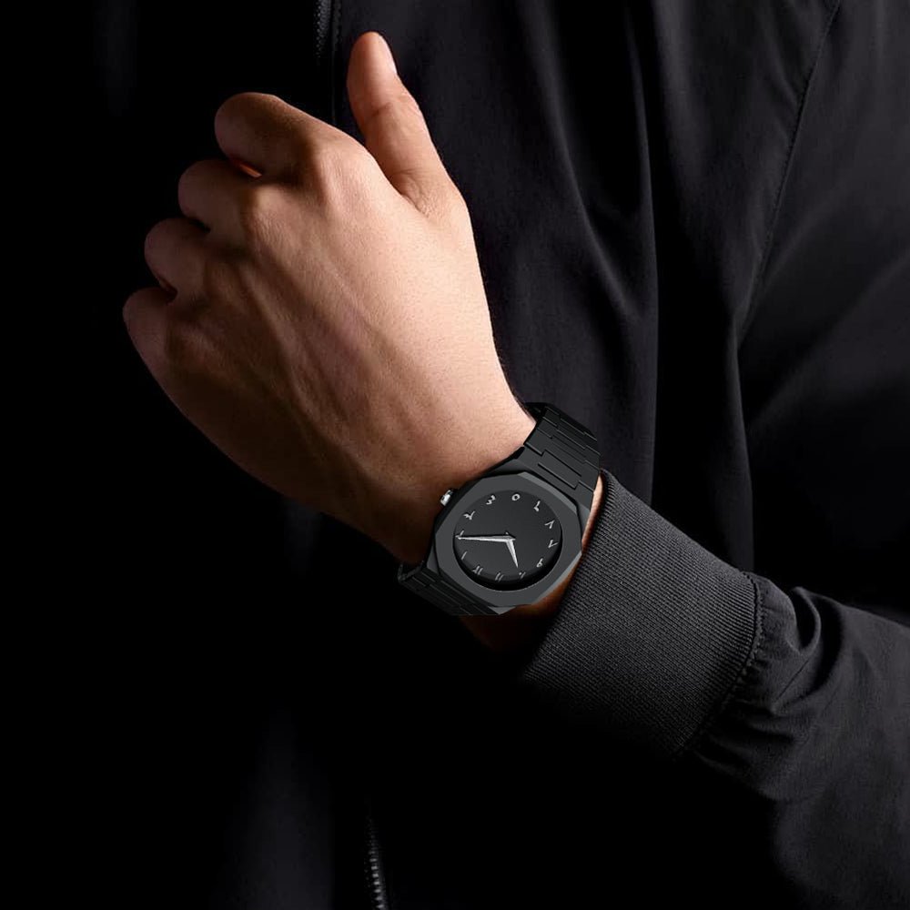 Men’s Stainless Steel Watch with Arabic Numerals — detail view 6
