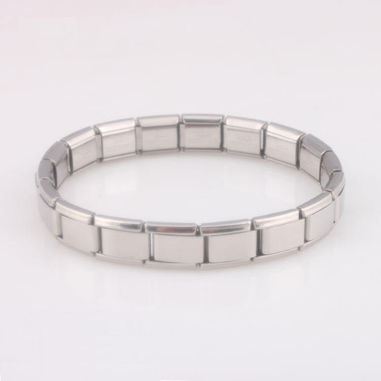 Silver-Tone Stretch Link Bracelet — product view