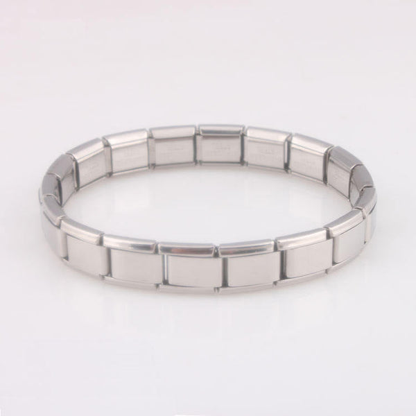Silver-Tone Stretch Link Bracelet — product view