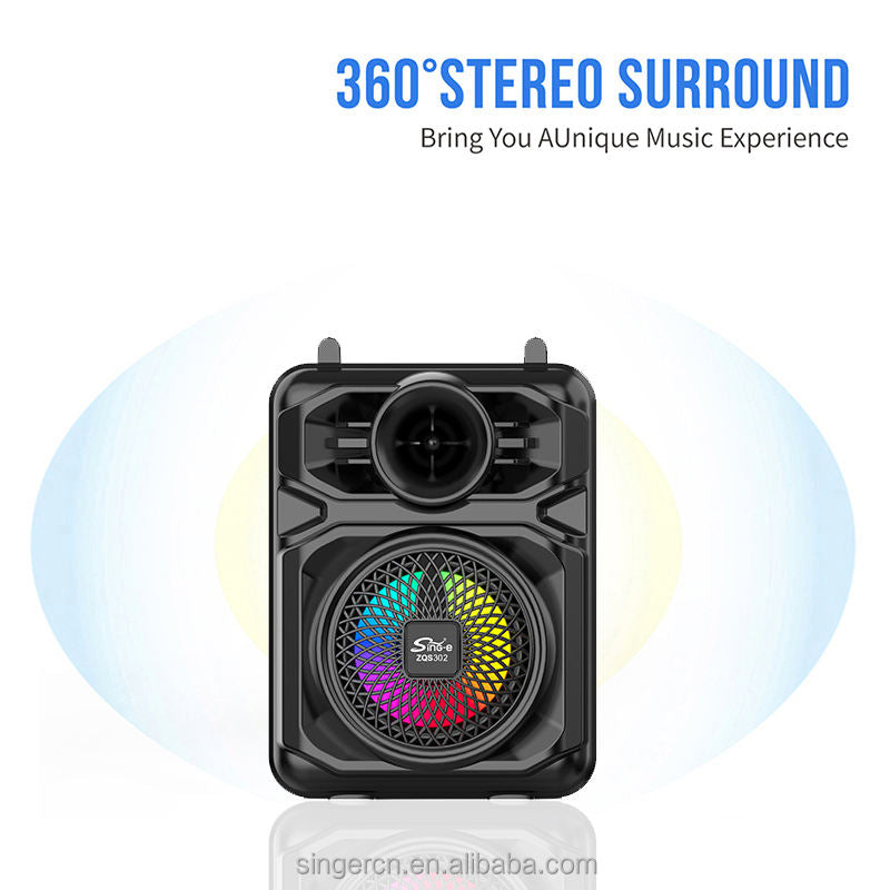 Sing-e ZQS1361 Portable Karaoke Speaker with Microphone — detail view 2