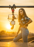 Phone Vlogging Kit – LED Light, Microphone & Tripod – product view 1