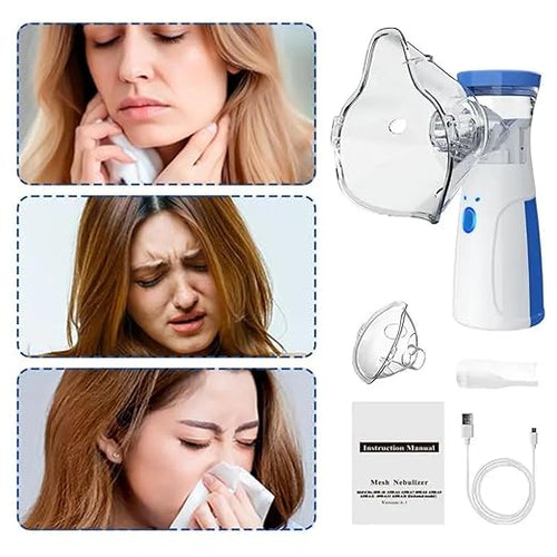 Compact Portable Mesh Nebulizer – USB or Battery Power