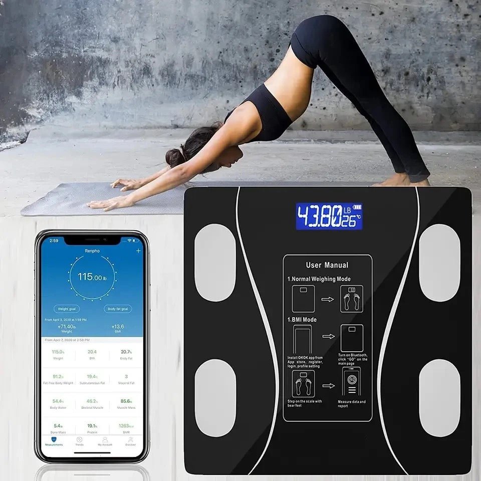 HEPU Bluetooth Bathroom Scale – 180kg Capacity